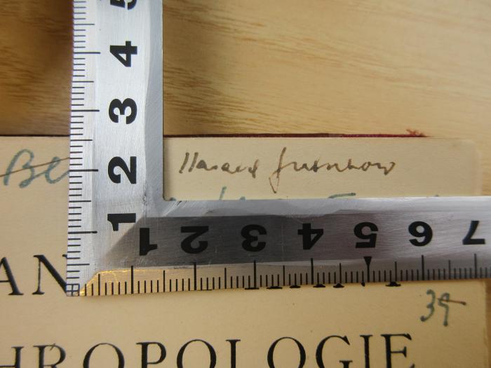 PB 0550 F - 7 f : Anthropologie in pragmatischer Hinsicht (1922);-, Von Hand: Name, Besitzwechsel; 'Harald [...]'