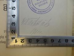 - (Nachstädt, Wilhelm ), Von Hand: Name, Datum; 'W. Nachstädt
1914.'. 