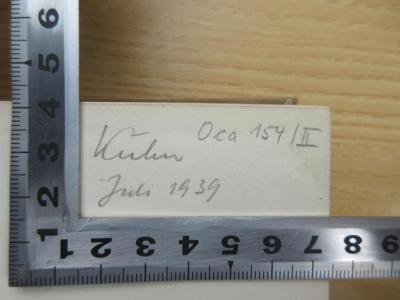 -, Von Hand: Name, Datum; 'Kühn
Juli 1939'