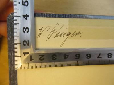 PB 0560 B - 6 b-1 : Adolf Diesterweg. Darstellung seines Lebens und seiner Lehre und Auswahl aus seinen Schriften. (1911);- (Krüger, W.), Von Hand: Name; 'W. Krüger'. 