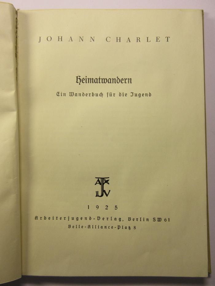 88/80/40921(2) : Heimatwandern
 (1925)