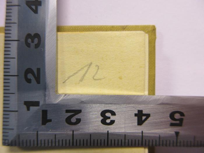 -, Von Hand: Nummer; '12'