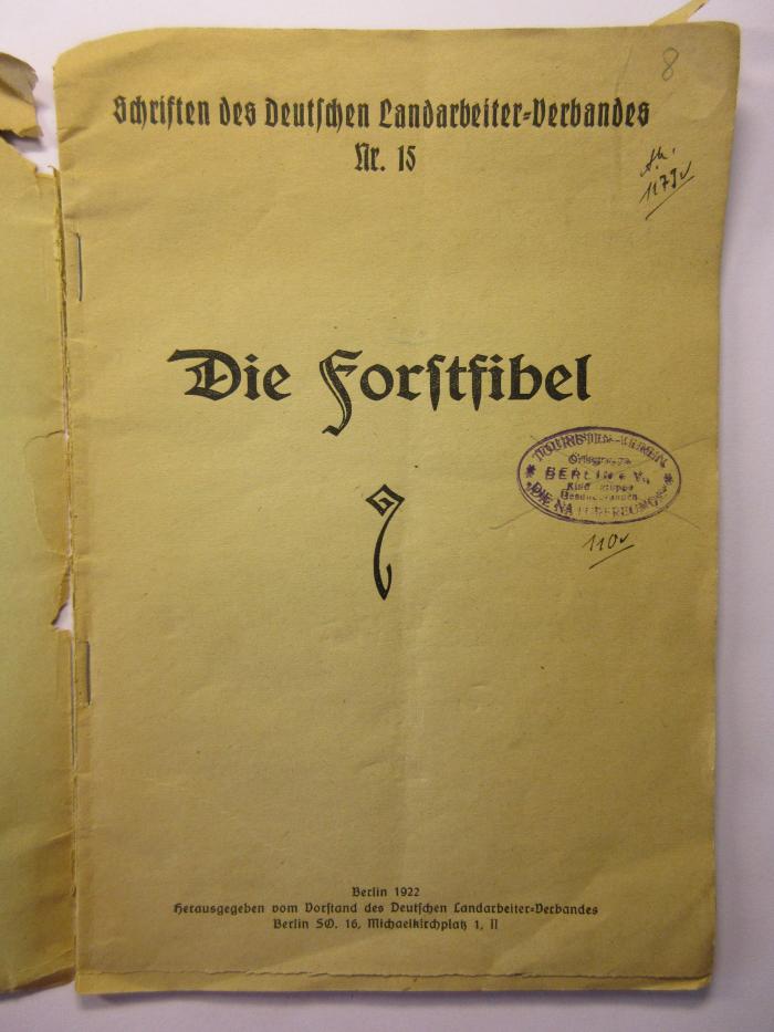 88/80/41009(9) : Die Forstfibel (1923)