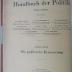 3 C 292 &lt;3&gt;-3 : Handbuch der Politik. Bd. 3: Die politische Erneuerung (1921)