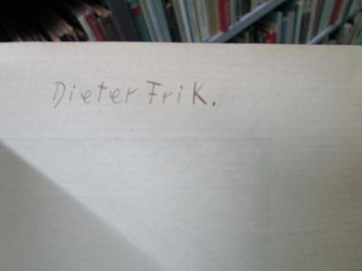 Cw 640: Die Himmelskinder : eine Märchenerzählung für Jung und Alt ([1920]);- (Frik, Dieter), Von Hand: Name, Autogramm; 'Dieter Frik.'. 