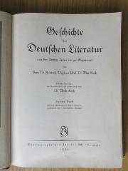 10 L 384&lt;5&gt;-2 : Geschichte der deutschen Literatur von den ältesten Zeiten bis zur Gegenwart. Bd. 2 (1934)