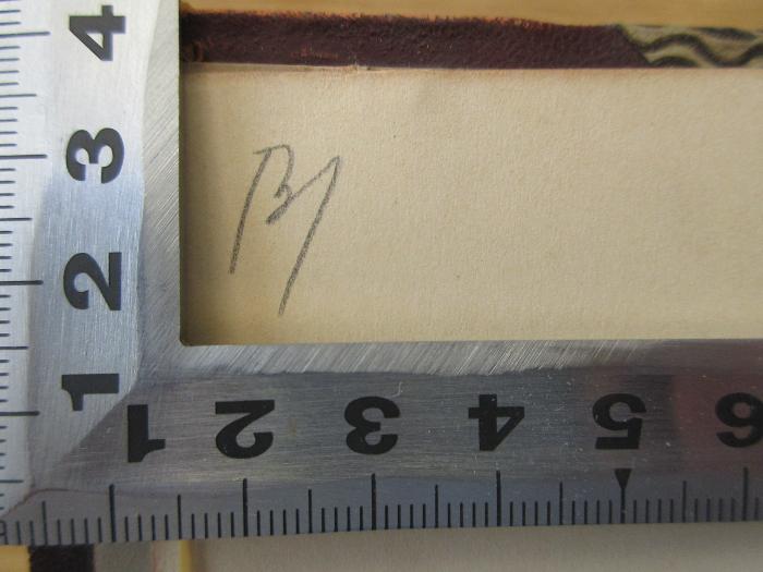 1 F 76-5 : Geschichte der anorganischen Naturwissenschaften im neunzehnten Jahrhundert;-, Von Hand: Zeichen; 'BM[?]'