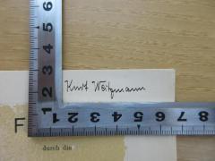 - (Weitzmann, Kurt), Von Hand: Name; 'Kurt Weitzmann'. 