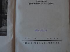 - (Korant, Käte), Stempel: Name; 'Käte Korant'. 