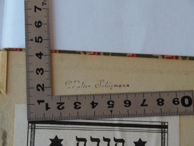 - (Schiemann, Walter), Stempel: Name; 'Walter Schiemann'. 