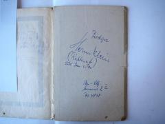 - (Klein, Hermann), Von Hand: Berufsangabe/Titel/Branche, Ortsangabe, Name, Nummer; 'Prediger Herm Klein (Rabbinat Jüd. Gem. z. Berlin)
Bln.-Schbg. Meraner Str. 2 II Tl. 4848'. 