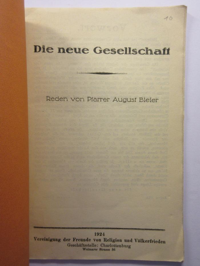 88/80/41003(8) : Die neue Gesellschaft (1924)