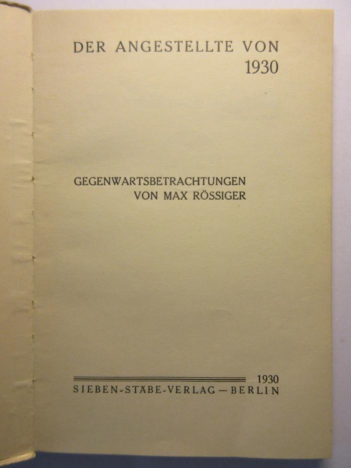 88/80/41034(0) : Der Angestellte von 1930 (1930)
