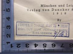 - (Humboldt-Universität zu Berlin), Stempel: Berufsangabe/Titel/Branche; 'Humboldt-Universität zu Berlin
Institut für Finanzwesen
Bibliothek 4/163'. 