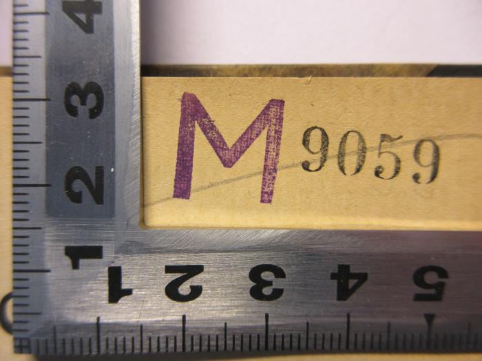 -, Stempel: Nummer; 'M9059'