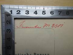 - (Reichsversicherungsamt), Von Hand: Inventar-/ Zugangsnummer; 'Inventar Nr. 2381'. 