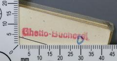 - (Ghetto-Bücherei (Theresienstadt)), Stempel: Exlibris; 'Ghetto-Bücherei'. 