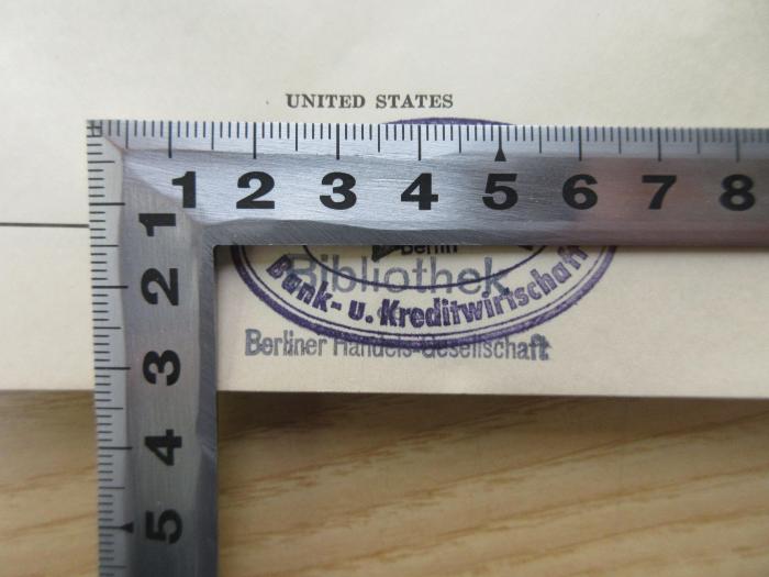 25 515 (ausgesondert) : Foreign Trade of the United States Calendar Year 1935 (1935);- (Bibliothek der Berliner Handels-Gesellschaft), Stempel: Name, Ortsangabe; 'Bibliothek der Berliner Handelsgesellschaft'. 
