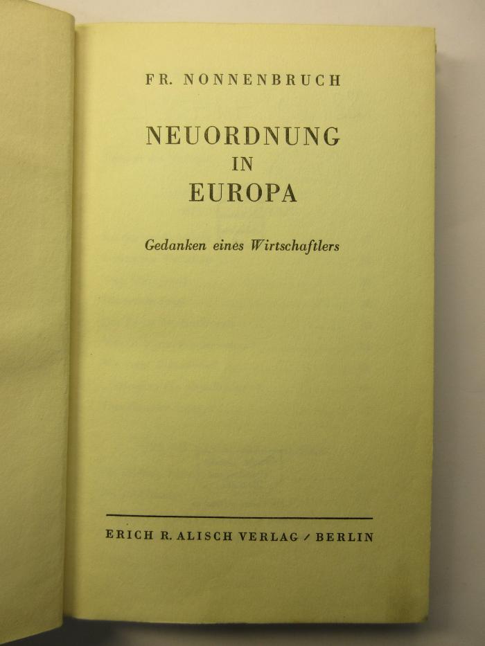88/80/41422(2) : Neuordnung in Europa (1939)