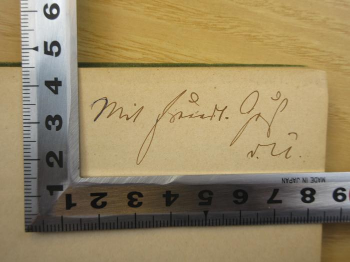 Phil 2f21 hum 1 3.A. : Dialoge über natürliche Religion. Über Selbstmord und Unsterblichkeit der Seele (1905);-, Von Hand: Widmung; 'Mit freundl. Gruß [?]'