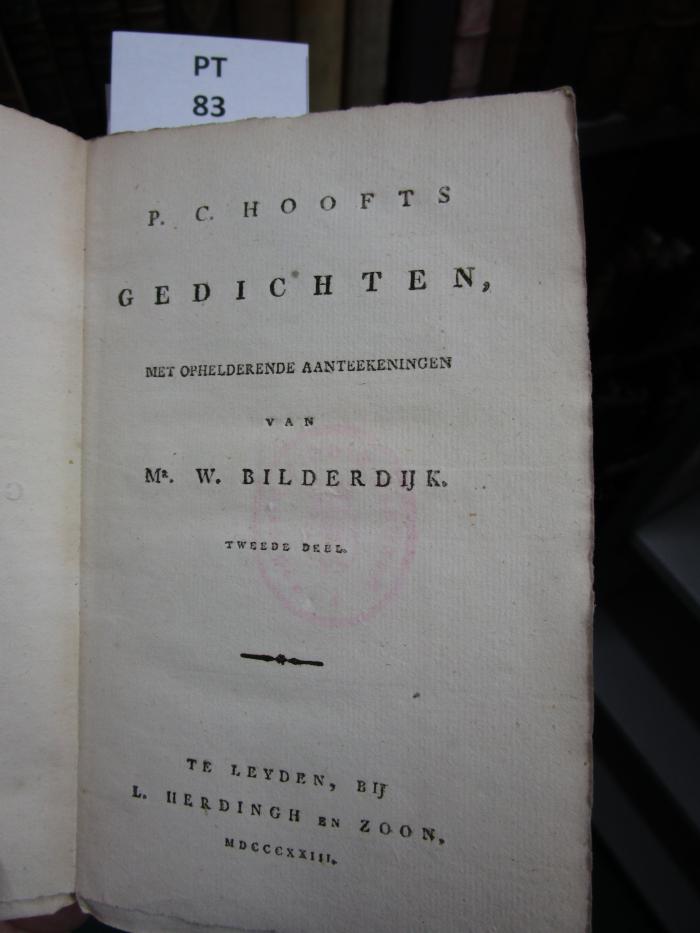  P. C. Hoofts Gedichten (1823)