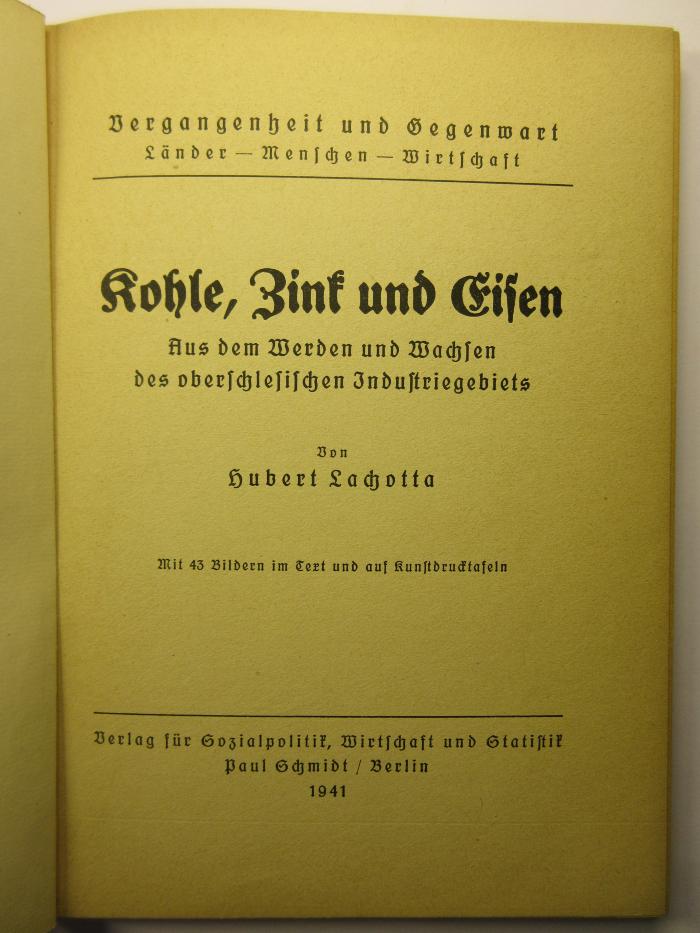 88/80/41549(0) : Kohle, Zink und Eisen (1941)