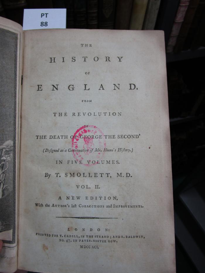  The history of England: from the Revolution to the death of George the Second. (1791)