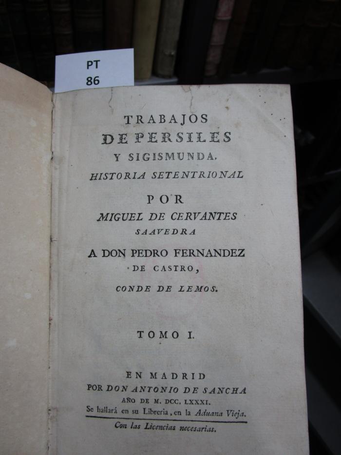  Trabajos De Persiles Y Sigismunda: Historia Setentrional  (1781)