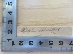 - (Schrentzel, Wilhelm), Von Hand: Name; 'Wilhelm Schrentzel'. 