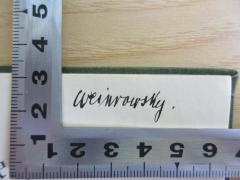 - (Weinrowsky), Von Hand: Name; 'Weinrowsky.'. 