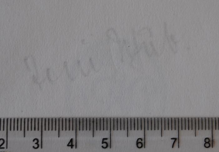 - (Schub, [?]), Von Hand: Name; 'Toni Schub'. 