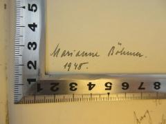 - (Böhmer, Marianne), Von Hand: Autogramm, Datum; 'Marianne Böhmer.
1948.'. 