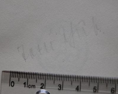 - (Schub, [?]), Von Hand: Name; 'Toni Schub.'. 