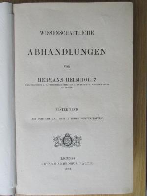 1 T 34-1 : Wissenschaftliche Abhandlungen. Bd. 1 (1882)