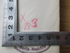 - (Königliche Realschule (Berlin). Lehrerbibliothek), Von Hand: Nummer; 'X 13 3'. 