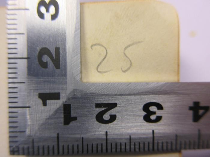 -, Von Hand: Nummer; '25'