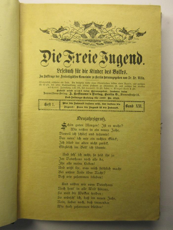38/80/44060(8)-21/24.1900 : Die Freie Jugend. (1903)