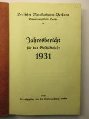 38/80/44057(7)-1931 : Jahresbericht für das Geschäftsjahr 1931 (1932)