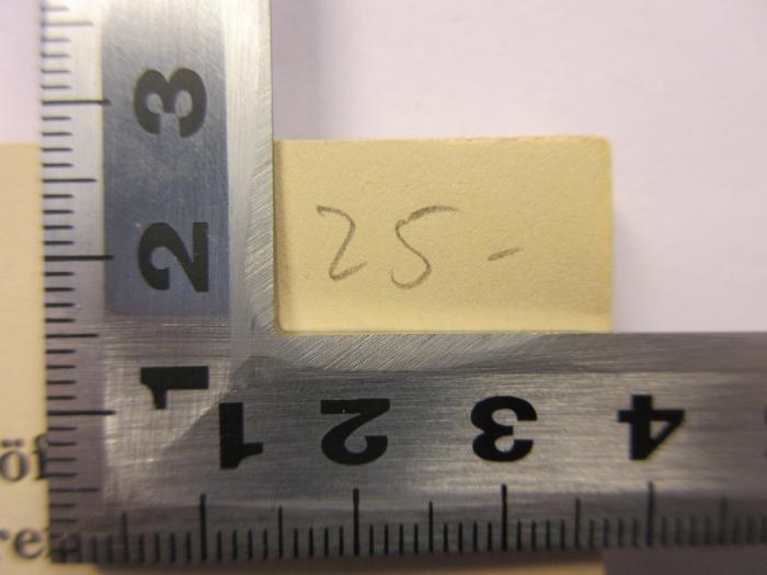 -, Von Hand: Preis; '25-'