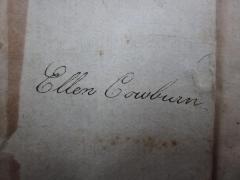 - (Cowburn, Ellen), Von Hand: Autogramm, Name; 'Ellen Cowburn'.  (Prototyp)