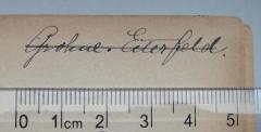 - (Grohne, Ernst), Von Hand: Name, Ortsangabe; 'Grohne. Eiterfeld.'. 