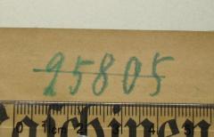 - (NSDAP-Gauarchiv und -museum Südhannover-Braunschweig), Von Hand: Signatur; '25805'. 