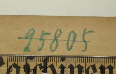 - (NSDAP-Gauarchiv und -museum Südhannover-Braunschweig), Von Hand: Signatur; '25805'. 