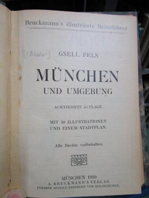 Bk 1630 e: München und Umgebung (1910)