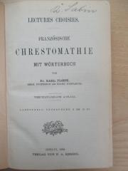 PK 0214 CA/8 ac (ausgesondert) : Französische Chrestomathie mit Wörterbuch (1898)