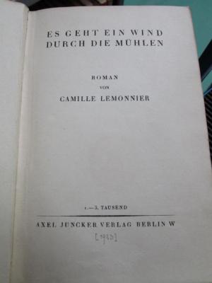 Ct 2203: Es geht ein Wind durch die Mühlen : Roman (1923)