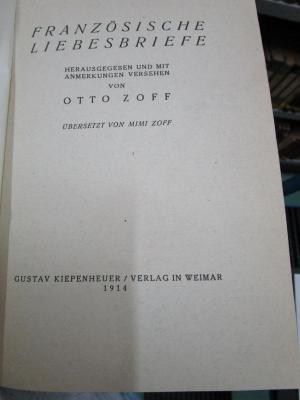 Ct 1535 Ers.: Französische Liebesbriefe (1914)