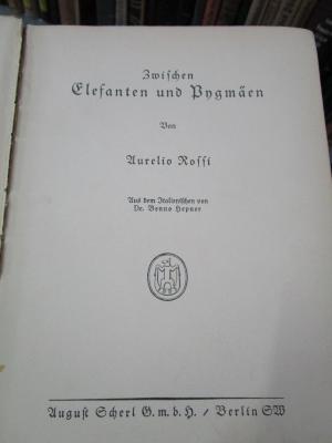 Bm 324 2.Ex.: Zwischen Elefanten und Pygmäen (o.J.)