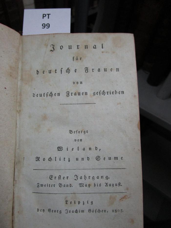  Journal für deutsche Frauen; von deutschen Frauen geschrieben (1805)