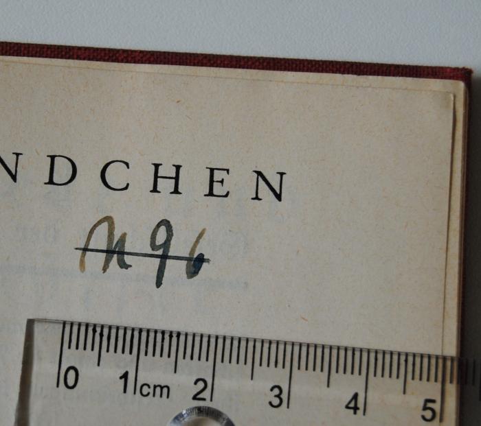 -, Von Hand: Signatur; 'N 96'